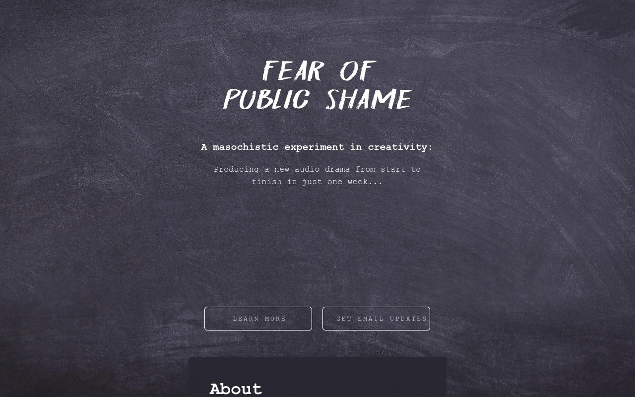 Fear of Public Shame